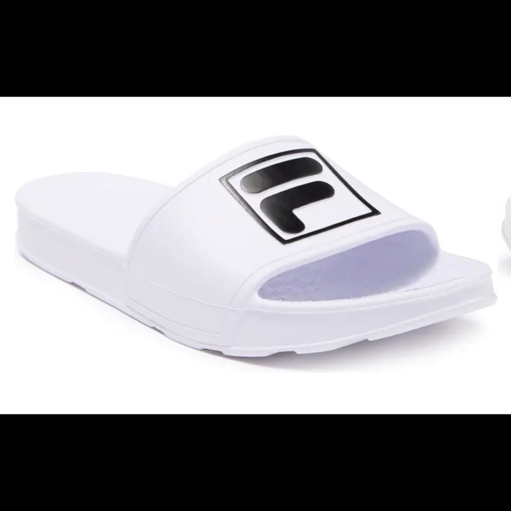 NWT Fila Big Box Logo Slide Sandal